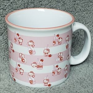 Hello Kitty Stawberry Milk Ceramic Mug 20oz